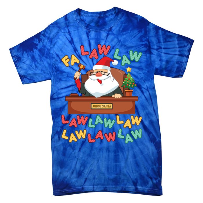 Funny Lawyer Christmas Santa Hat Fa Law Quote Holiday Funny Gift Tie-Dye T-Shirt