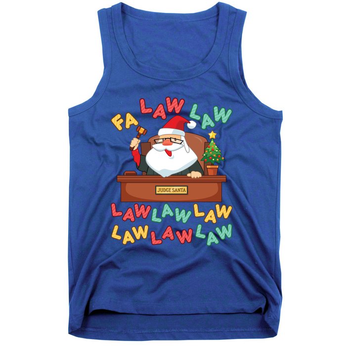 Funny Lawyer Christmas Santa Hat Fa Law Quote Holiday Funny Gift Tank Top