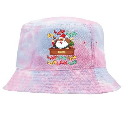 Funny Lawyer Christmas Santa Hat Fa Law Quote Holiday Funny Gift Tie-Dyed Bucket Hat