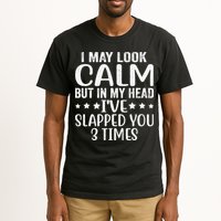 Funny Look Calm But In My Head Ive Slapped You 3 Times Tall T-Shirt