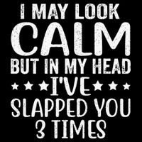 Funny Look Calm But In My Head Ive Slapped You 3 Times Flatbill Hat