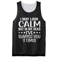 Funny Look Calm But In My Head Ive Slapped You 3 Times Mesh Reversible Basketball Jersey Tank