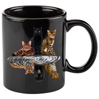 Funny Little Cats Big Cats 11oz C Handle Ceramic Mug