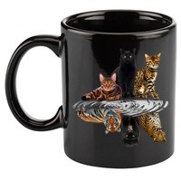 Funny Little Cats Big Cats 11oz C Handle Ceramic Mug