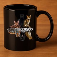 Funny Little Cats Big Cats 11oz C Handle Ceramic Mug