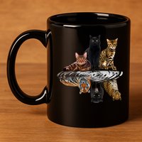 Funny Little Cats Big Cats 11oz C Handle Ceramic Mug