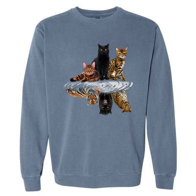 Funny Little Cats Big Cats Garment-Dyed Sweatshirt