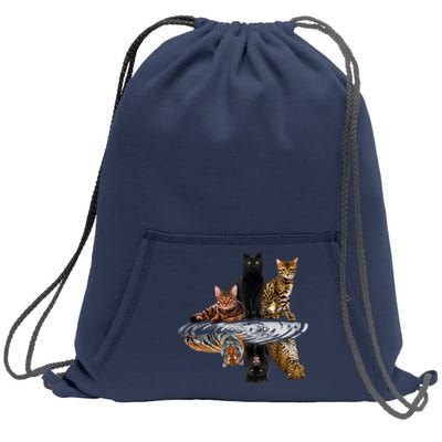 Funny Little Cats Big Cats Sweatshirt Cinch Pack Bag