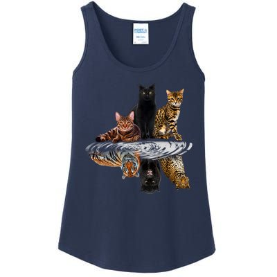 Funny Little Cats Big Cats Ladies Essential Tank