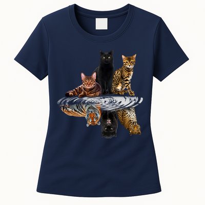 Funny Little Cats Big Cats Womens T-Shirt