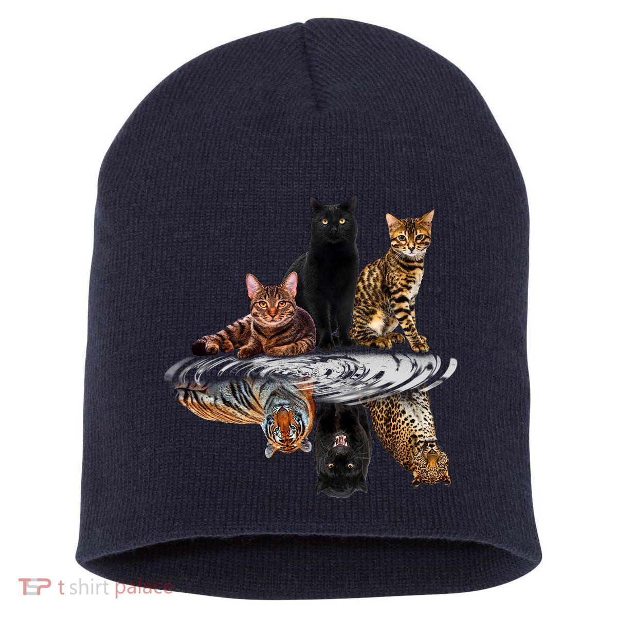 Funny Little Cats Big Cats Short Acrylic Beanie