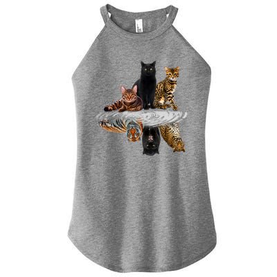 Funny Little Cats Big Cats Women’s Perfect Tri Rocker Tank