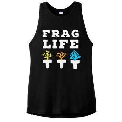 Frag Life Coral Reef Saltwater Funny Aquarist Joke Ladies PosiCharge Tri-Blend Wicking Tank