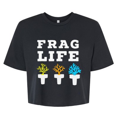 Frag Life Coral Reef Saltwater Funny Aquarist Joke Bella+Canvas Jersey Crop Tee