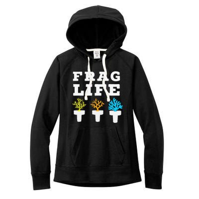 Frag Life Coral Reef Saltwater Funny Aquarist Joke Women's Fleece Hoodie