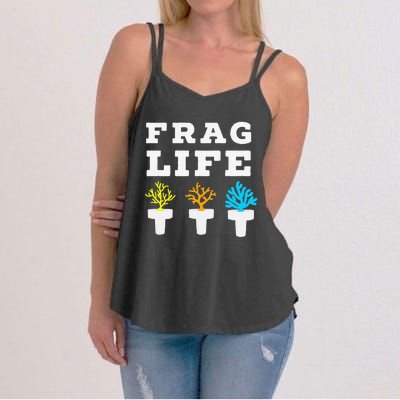 Frag Life Coral Reef Saltwater Funny Aquarist Joke Women's Strappy Tank