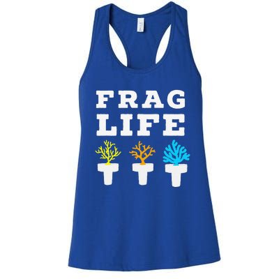 Frag Life Coral Reef Saltwater Funny Aquarist Joke Women's Racerback Tank