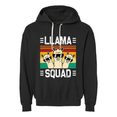 Funny Llama Cute Llama Alpaca Garment-Dyed Fleece Hoodie