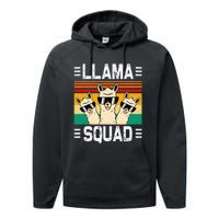 Funny Llama Cute Llama Alpaca Performance Fleece Hoodie