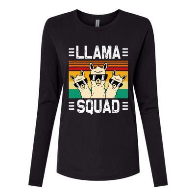 Funny Llama Cute Llama Alpaca Womens Cotton Relaxed Long Sleeve T-Shirt