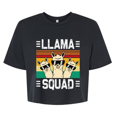 Funny Llama Cute Llama Alpaca Bella+Canvas Jersey Crop Tee