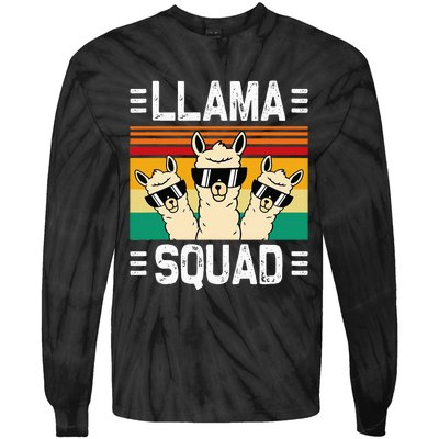 Funny Llama Cute Llama Alpaca Tie-Dye Long Sleeve Shirt