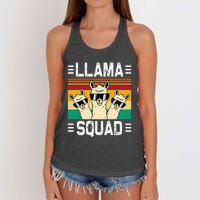 Funny Llama Cute Llama Alpaca Women's Knotted Racerback Tank