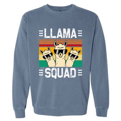 Funny Llama Cute Llama Alpaca Garment-Dyed Sweatshirt