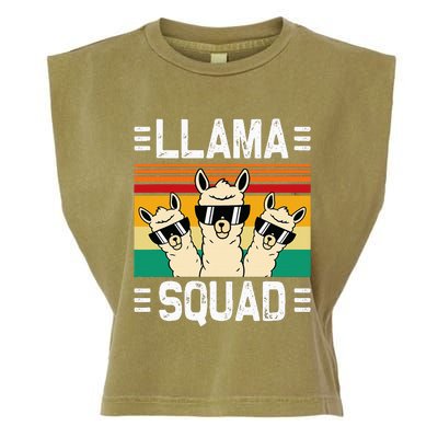 Funny Llama Cute Llama Alpaca Garment-Dyed Women's Muscle Tee