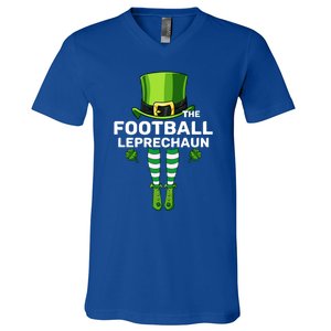 Football Leprechaun Costume Gift Matching Family Gift V-Neck T-Shirt