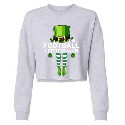 Football Leprechaun Costume Gift Matching Family Gift Cropped Pullover Crew