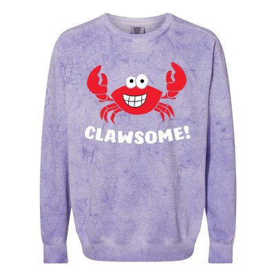 Funny Lobster Clawsome Sea Crab Cartoon Lobster Colorblast Crewneck Sweatshirt