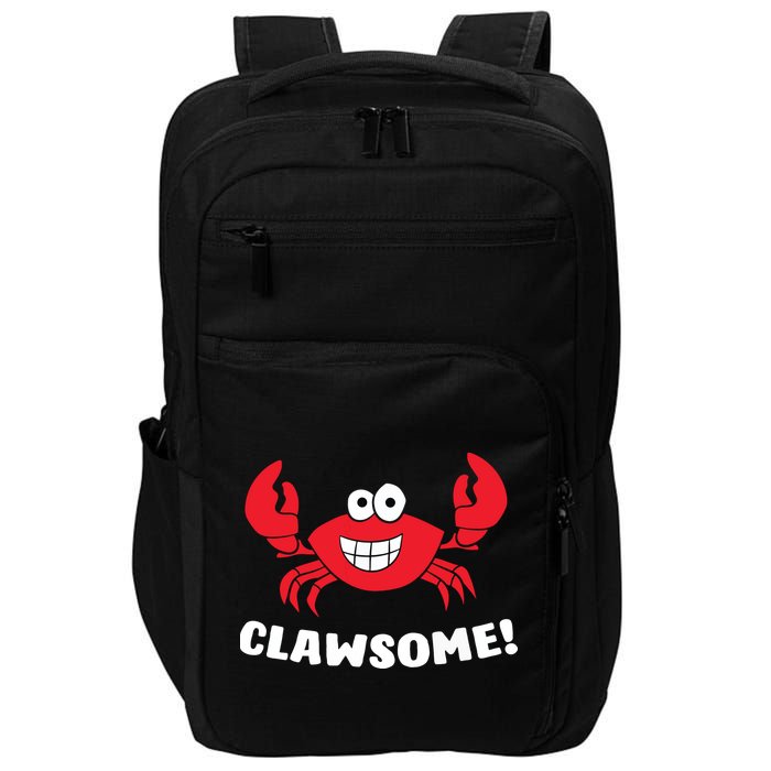 Funny Lobster Clawsome Sea Crab Cartoon Lobster Impact Tech Backpack