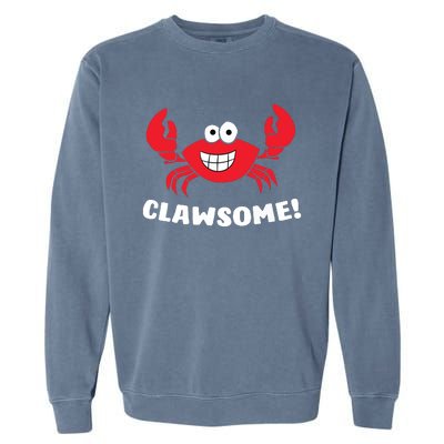 Funny Lobster Clawsome Sea Crab Cartoon Lobster Garment-Dyed Sweatshirt