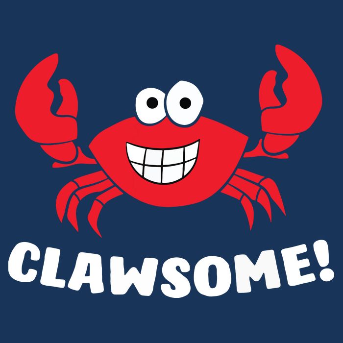 Funny Lobster Clawsome Sea Crab Cartoon Lobster 7 Panel Mesh Trucker Snapback Hat