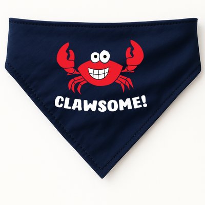 Funny Lobster Clawsome Sea Crab Cartoon Lobster USA-Made Doggie Bandana