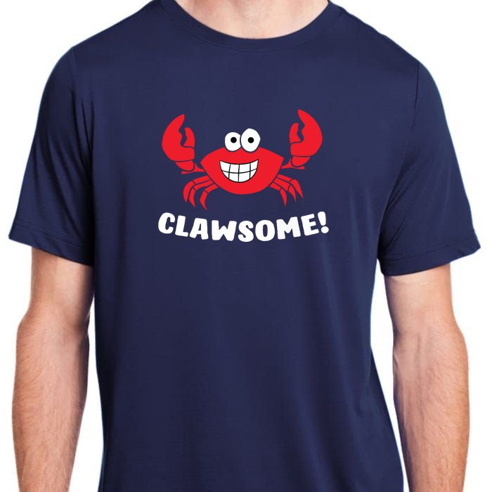 Funny Lobster Clawsome Sea Crab Cartoon Lobster Adult ChromaSoft Performance T-Shirt