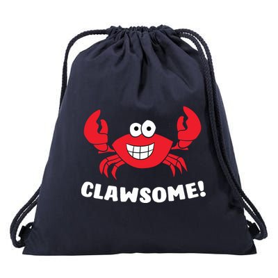 Funny Lobster Clawsome Sea Crab Cartoon Lobster Drawstring Bag