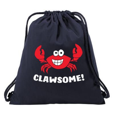 Funny Lobster Clawsome Sea Crab Cartoon Lobster Drawstring Bag