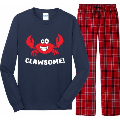 Funny Lobster Clawsome Sea Crab Cartoon Lobster Long Sleeve Pajama Set