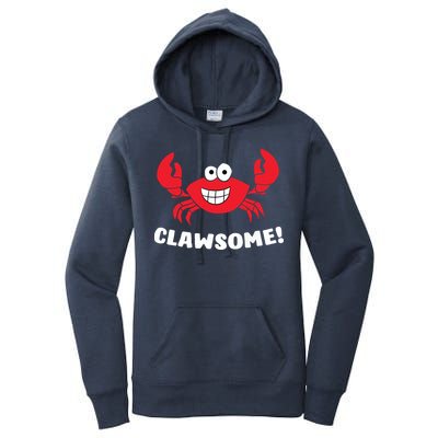 Funny Lobster Clawsome Sea Crab Cartoon Lobster Women's Pullover Hoodie