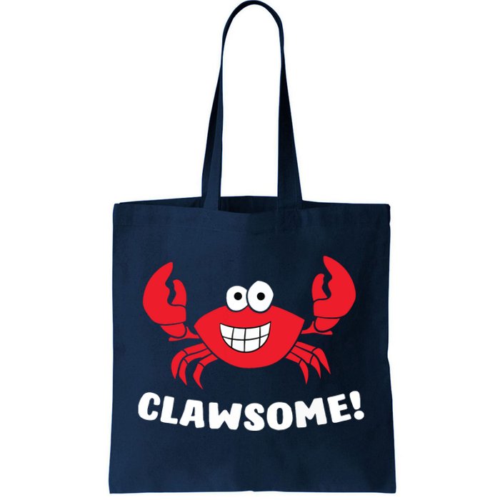 Funny Lobster Clawsome Sea Crab Cartoon Lobster Tote Bag