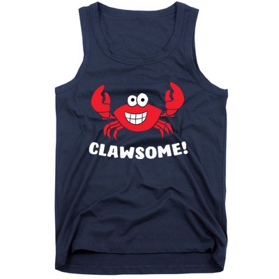 Funny Lobster Clawsome Sea Crab Cartoon Lobster Tank Top