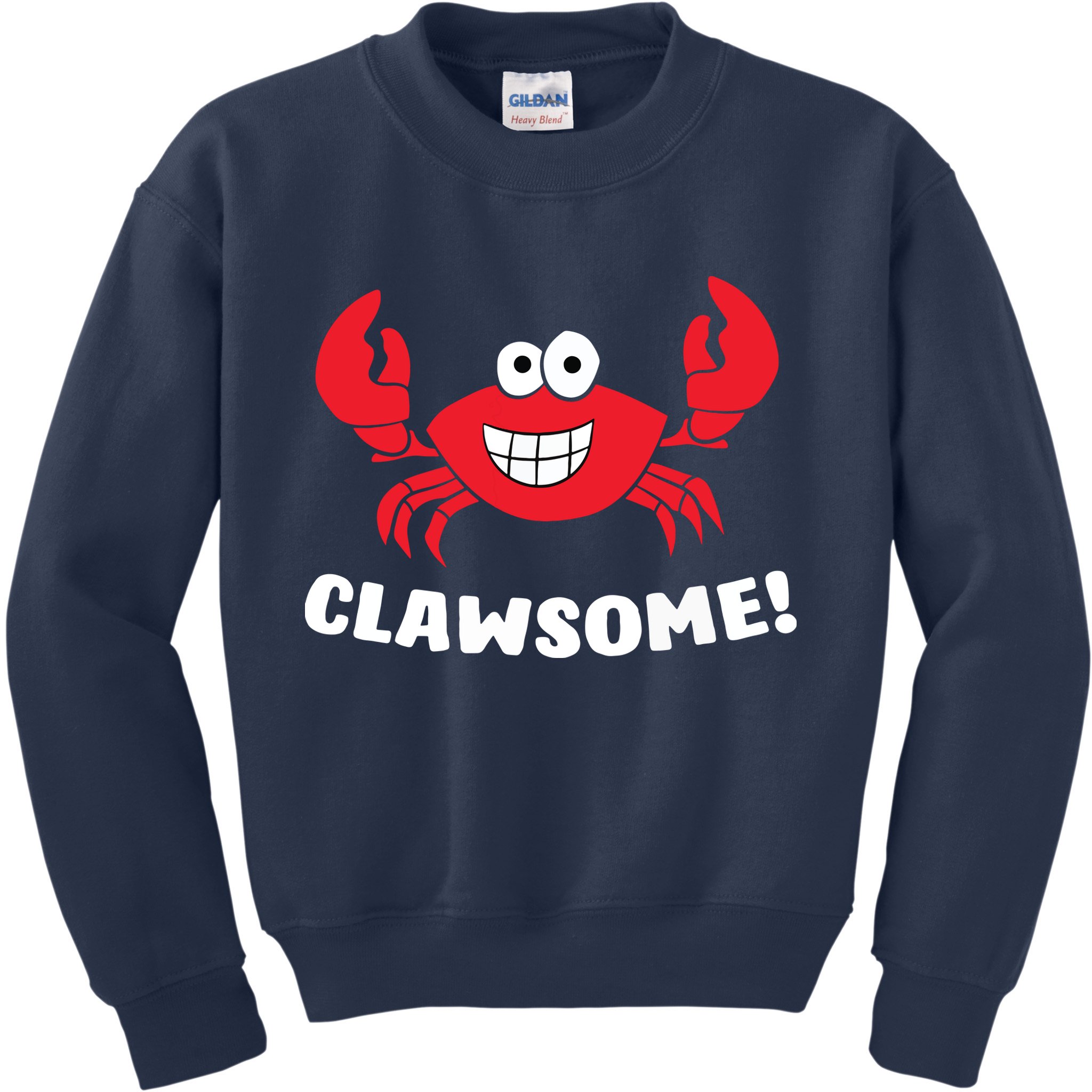 Funny Lobster Clawsome Sea Crab Cartoon Lobster Kids Sweatshirt