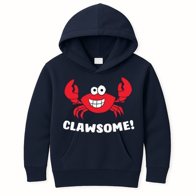 Funny Lobster Clawsome Sea Crab Cartoon Lobster Kids Hoodie