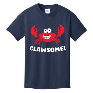 Funny Lobster Clawsome Sea Crab Cartoon Lobster Kids T-Shirt