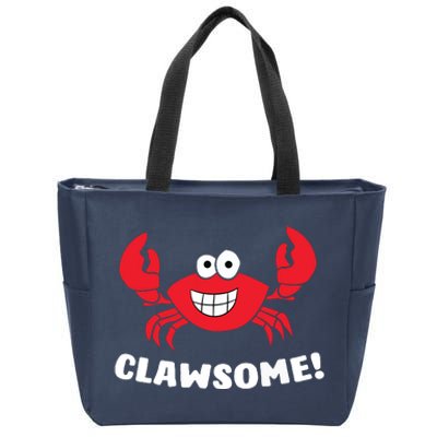 Funny Lobster Clawsome Sea Crab Cartoon Lobster Zip Tote Bag