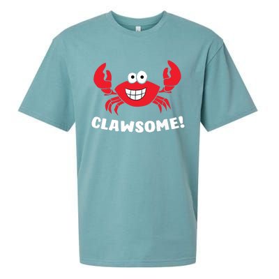 Funny Lobster Clawsome Sea Crab Cartoon Lobster Sueded Cloud Jersey T-Shirt