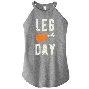 Fun Leg Day Thanksgiving Gifts Pilgrim Costume Turkey Day Women's Perfect Tri Rocker Tank