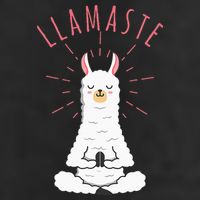 Funny Llama Do Yoga Llamaste Namaste Funny Yoga Meditation 7 Panel Mesh Trucker Snapback Hat